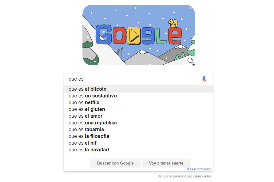 El doble espacio para Google Suggest