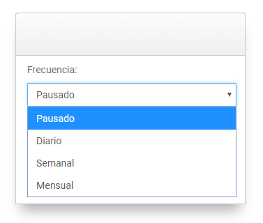 Frecuencia de envío de los informes en SISTRIX