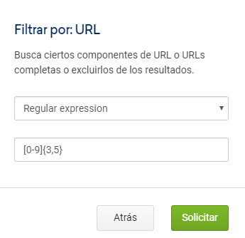 Regular Expressions Filter - SISTRIX