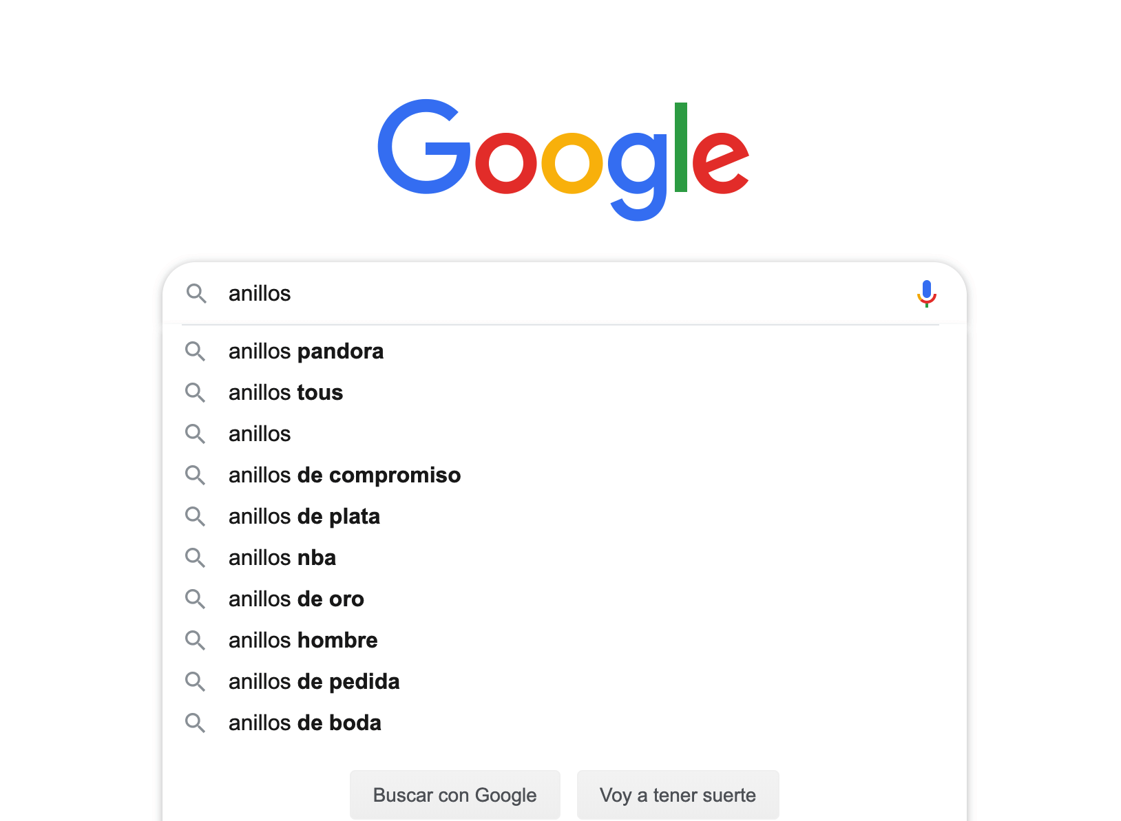 Sugerencias de Google Instant