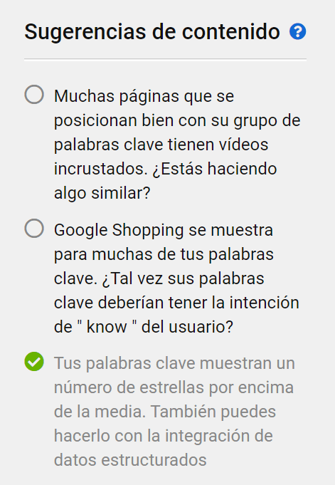 Sugerencias de contenido en el Asistente-de-contenido-SISTRIX