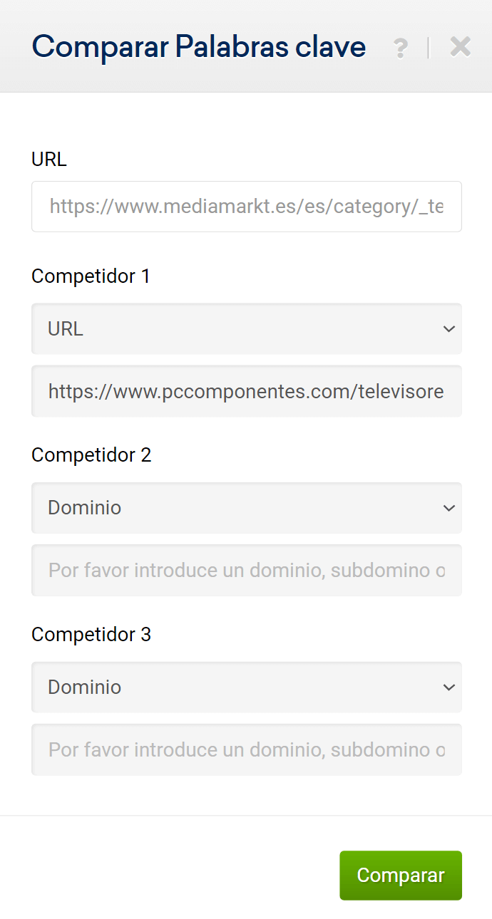 Palabras Clave de una URL con la Herramienta SEO SISTRIX