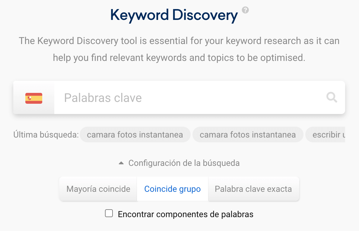 palabras clave discovery 
