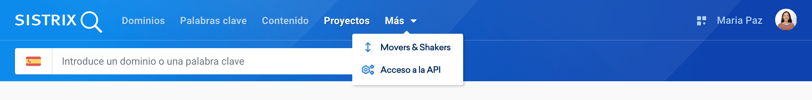 movers and shakers barra de búsqueda