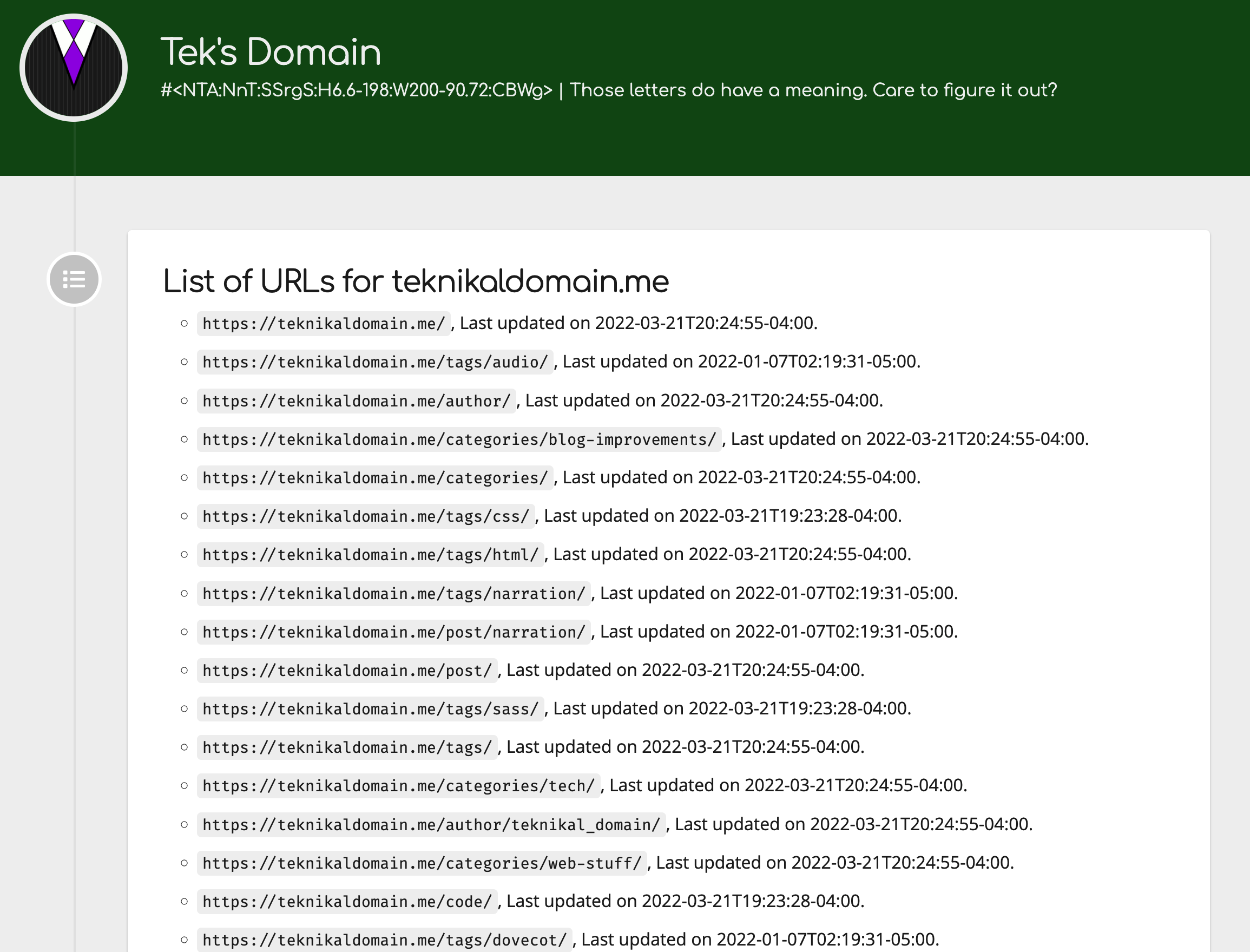  XML-Sitemap con formato CSS